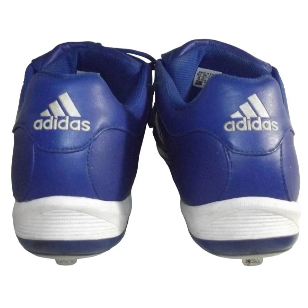 Adidas Low Baseball Cleats 466356 Mens Shoes Sz 15 Blue White Adiprene